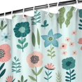 thumbnail image 3 of Waterproof Beautiful Colorful Floral Shower Curtain 72x72 Inch Boho Style Polyester Unique Shower Curtain for Bathroom Hotel Home Decor with 12 Plastic Hooks, 3 of 5