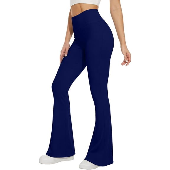 High Waisted Flare Leggings for Women - Yoga Pants for Women - Buttery Soft Bell Bottom Palazzo - Versatile Sizing
