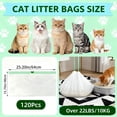 thumbnail image 3 of 120 Count  Litter Box Liners Compatible with Litter Robot 3 & 4,  Litter Liners for Automatic Litter Box, Extra Thick Heavy Duty  Bags with Drawstrings, 25.2" x 15.7" (10-12 Gallons), 3 of 6