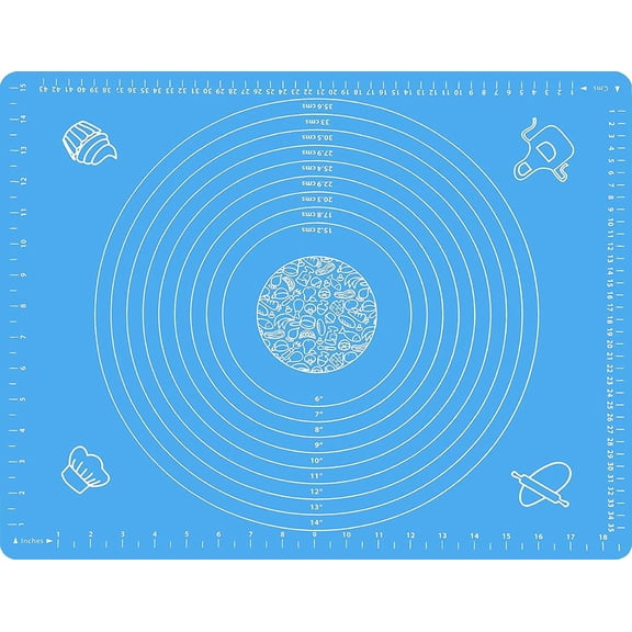 Non-Stick Silicone Baking Mat Dough Rolling Mat Heat Resistant Pad Pastry Board with Measurement 19.7 inches x 15.7 inches