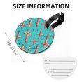 thumbnail image 5 of Easter Cross 2pcs PU Leather Round Bag Tags Suitcase Handbag Tags with Privacy Cover and Name ID Tag for Travel Luggage, Handbags, Backpacks, School Bags, 5 of 6