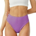 thumbnail image 2 of Audhol Cotton Underwear for Women! Large Size Panties Female Cotton Half Hip High Waist Solid Color High Open Ladies Triangle Plus Size Underwear for Women Purple XS, 2 of 3