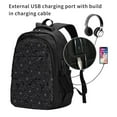 thumbnail image 2 of Fotbe Spider Web Black Mochila con Estampado y Puerto USB para Hombre y Mujer, Mochila Antirrobo, Mochila de Viaje, Mochila Escolar, Mochila Universitaria, 2 of 7