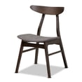 thumbnail image 3 of Baxton Studio Britte Mid-Century Modern Dark Grey Fabric Upholstered Dark Oak Brown Finished 5-Piece Wood Dining Set, 3 of 8