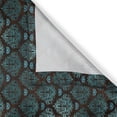 thumbnail image 3 of Ambesonne Brown and Blue Kitchen Curtains, Grungy Swirls, 55"x39", Teal Brown Pale Blue, 3 of 3