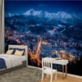 thumbnail image 2 of Peel and Stick Wallpaper Holidays Poland winter Zakopane by night Modern Art Wall Mural Decor Self Adhesive and Removable 100in x 144in, 2 of 8