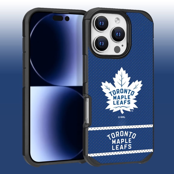 Apple iPhone 16 Pro (6.3) - NHL Licensed Toronto Maple Leafs Team Logo on Jersey Textured Dual Layer Case