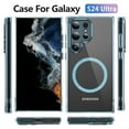 thumbnail image 6 of Dteck Magnetic for Samsung Galaxy S24 Ultra Case Electroplated TPU Frame Compatible with MagSafe Hard PC Clear Back Shockproof Phone Cover for Samsung Galaxy S24 Ultra,Blue, 6 of 8