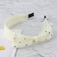 thumbnail image 6 of Unique Bargains 1 Pc Mesh Bow Headbands for Women Beige, 6 of 6