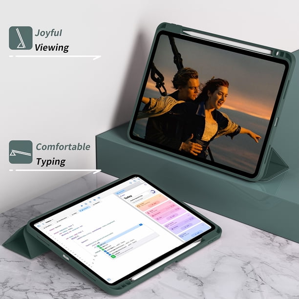 KenKe iPad Pro 12.9 Case 2022/21/20, 6th/5th/4th Gen, Pencil