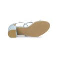 thumbnail image 5 of BLISSFUL STEP Women's Open Toe Strappy Block Heel Sandals Sky Blue 8, 5 of 7