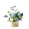 thumbnail image 2 of Dvkptbk Simulation Flower Set Ceramic Vase Simulation Pot Home Decoration Fake Flower Pot Fake Flowers Artificial Flowers, 2 of 6
