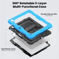 thumbnail image 6 of Junayo for iPad Air 13 inch Case 2024 M2 Heavy Duty Shockproof Protective Case with Screen Protector Stand and Hand Strap Shoulder Strap, 6 of 8
