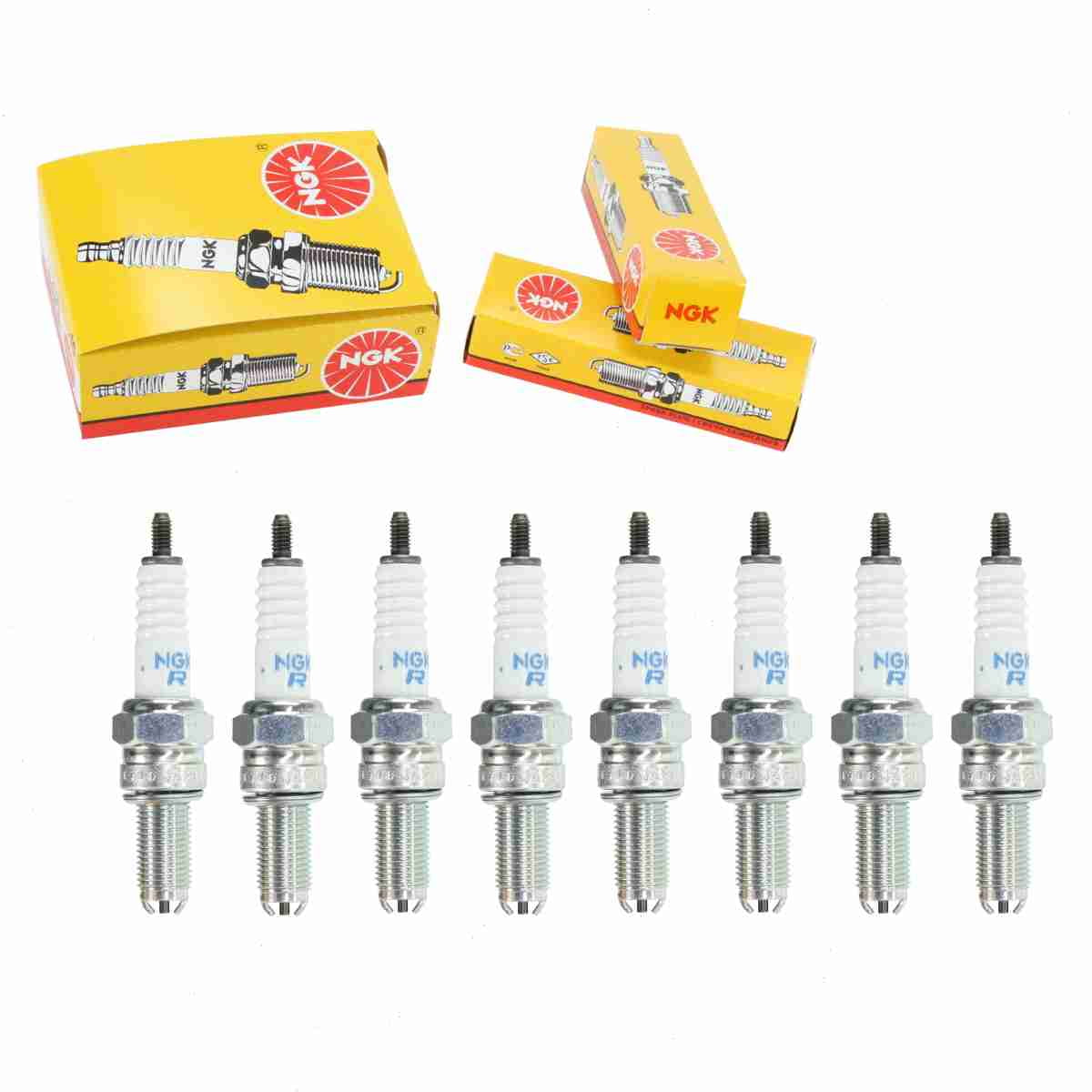 8 pc NGK 4548 Standard Spark Plugs for 09482-00410 4155 653 92070-1145 92070-1264 94701-00395 94701-00403 94703-00403 E3.38 G57C RG92DC U27ETR Ignition Wire Secondary