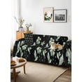 thumbnail image 3 of Black Summer Botanical Couch Cover, Green Spring Floral Birds Farmhouse Sofa Cover Blanket for 2 Seat Cushion, Sectional Sofa Slipcover Furniture Protector for Living Room Bedroom 71''x102'', 3 of 9