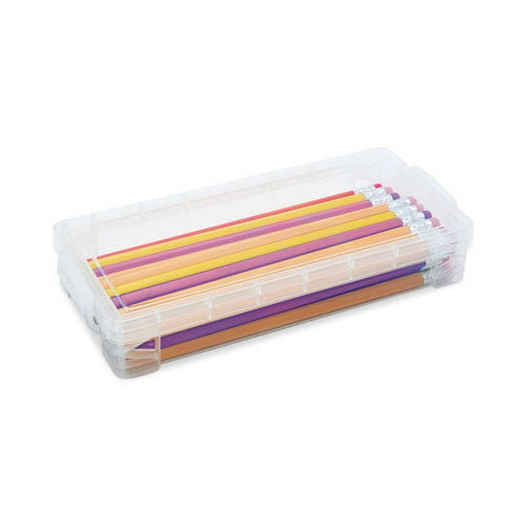 Super Stacker Pencil Box, Plastic, 8.25 x 3.75 x 1.5, Clear Super Stacker Pencil Box, Plastic, 8.25 x 3.75 x 1.5, Clear