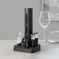 thumbnail image 5 of Sacacorchos eléctrico para vino 6 en 1, abridor de vino eléctrico automático, botella de vino de acero inoxidable y accesorios con cortador de papel de aluminio, abridor eléctrico S, 5 of 5