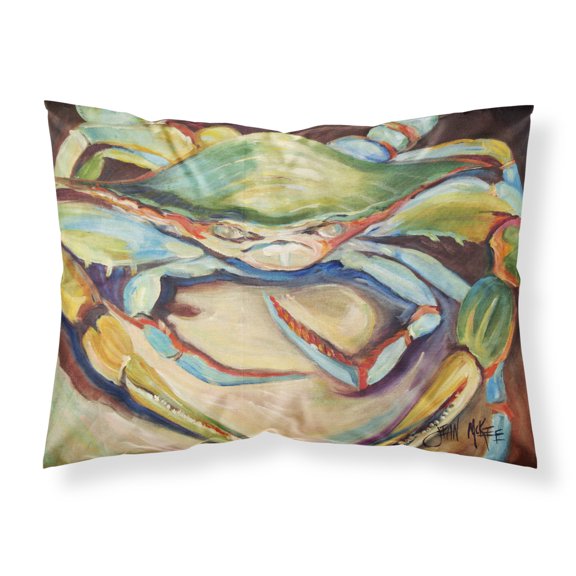 Carolines Treasures JMK1097PILLOWCASE Blue Crab Fabric Standard Pillowcase Standard multicolor