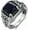 10, variant on 10x12mm Black Onyx Cross with Jesus Rings, Sterling Silver Gothic Style Gem Thumb Ring for Dad Father Jewelry Gift for him,Anillos De Hombre, Men's Ring for Gift for Men