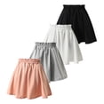 thumbnail image 3 of Fdqin Girls Skirts 4pcs Tennis Skirt with Short Elastic High Waisted Kids Athletic Running Flowy Skorts Khaki Grey White Black 5-6 Years, 3 of 11