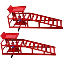 M optimized 2PCS Auto Car Truck Service Ramps Lifts 12000lbs / 5T Garage Car Lift Hydraulic Ramps, Portable Car Ramps for Oil Changes High Lift, Lift Repair Frame Lift Height Adjust 9.8"-15"