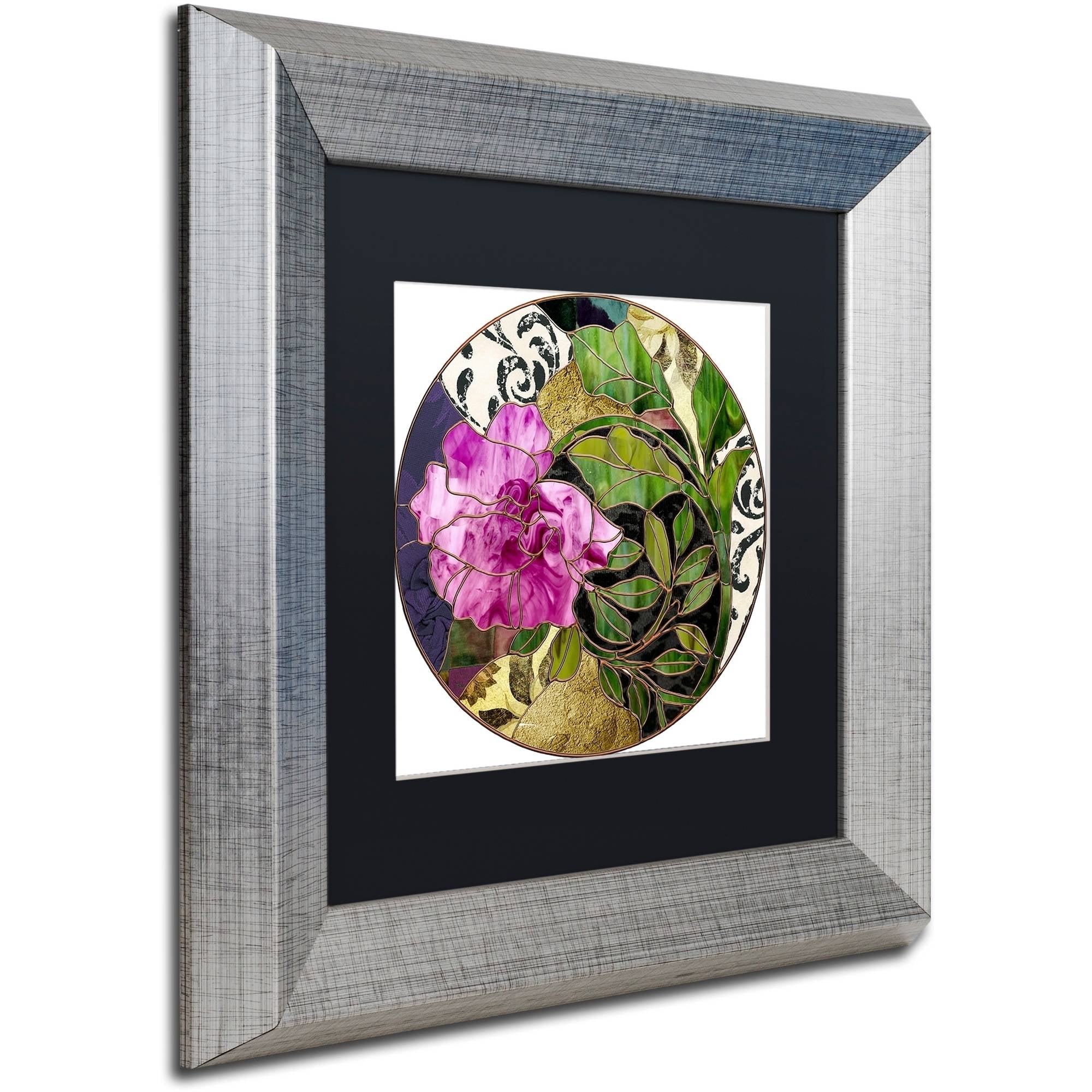 Trademark Fine Art "Glassberry II" Canvas Art by Color Bakery Black Matte, Silver Frame