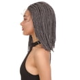 thumbnail image 6 of LUXLUXE Cece 14.5” HD Lace Front Braided Wig with Baby Hair, Heat Resistant Fibers, Black and Grey blend Colors, 6 of 9