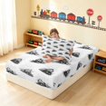 thumbnail image 4 of Erosebridal Train Twin Fitted Sheet, Railroad Bedding, Gray Pattern 2pcs 1 Fitted Sheet and 1 Pillowcase, 4 of 6