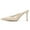 Beige, variant on XYD Women Fashion Pointed Toe Mules Backless Stiletto High Heel Pumps Party Casual Slipper Shoes Size 9 Green