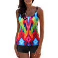 thumbnail image 3 of Swimsuit Women Plus Size 2 Piece Tankini Set Graphic Print Bikini Swimsuit Adjustable Tummy Control Bathing Suit, 3 of 8