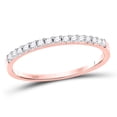thumbnail image 3 of 14K ROSE GOLD ROUND DIAMOND WEDDING SINGLE ROW BAND 1/6 CTTW SIZE 6, 3 of 4