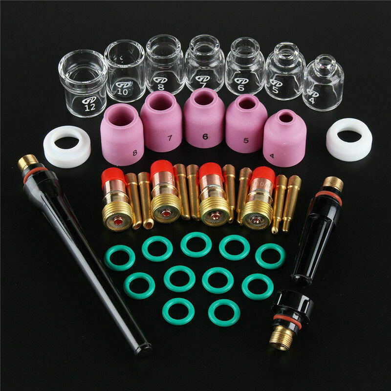 Tig Welding Torch Stubby Gas Lens 10 Pyrex Glass Cup Kit For Wp 17 18 26