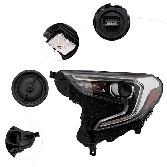 For 2018-2021 GMC Terrain Headlight Headlamp Assy Driver Left Side LH, Left Headlight, Driver Side Headlamp