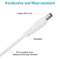 thumbnail image 4 of Uxcell 3Ft Male to Female 5.5x2.1mm DC Power Extension Cable, 6 Pcs 24AWG Wire Adapter Connector Charging Cord, White, 4 of 6