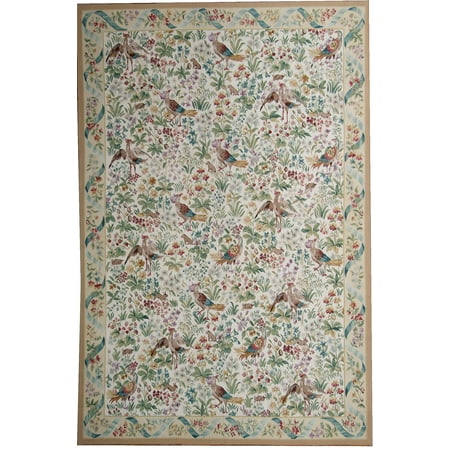 Aubusson Area - Pasargad Aubusson Hand-Woven New Zealand Wool Area Rug