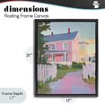 thumbnail image 4 of Stupell Industries Modern Pastel Pink House with Fence Black Floating Frame Canvas Art, 17 x 21, by The Prints Vibe, 4 of 8