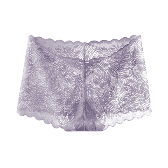 Ashirexll Plus Size Underwear for Women, Ladies Underwear Panties, Solid Color Lace Hollow Out Casual Fashionable Briefs
