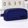 thumbnail image 1 of Funda de lápices de lona bolsa organizadora de bolígrafos de gran capacidad con cremallera para estudiantes de oficina escolar y adultos, 1 of 7