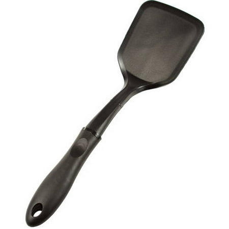 Mainstays Black Nylon Solid Kitchen Turner, Soft Grip Handle, Dishwasher Safe