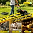 thumbnail image 4 of ZAZFO 14/3 Gauge Black Outdoor Extension Cord 50 ft Waterproof with Lighted Indicator, Cold Weatherproof -40°C, Flexible 3 Prong Extension Cord Outside,15A 1875W 14AWG SJTW, ETL Listed, 4 of 9