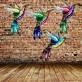 thumbnail image 4 of Art Big Hummingbird Metal Wall Hanging Decor with Realistic Details, Spray-Painted Colors for Vibrant Outdoor Display, Easy Hang with Hooks for Garden or Living Room, 4 of 5