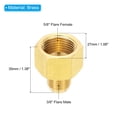 thumbnail image 2 of Uxcell 5/8" Flare Female x 3/8" Flare Male Brass Flare Pipe Fitting with Flare Nut, 2 of 7