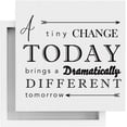 thumbnail image 3 of Zomyto 7"x7" Inspirational Desk Decor Office Cubicle Decor for Bathroom Bedroom Kitchen Farm house Home Office Decor A Tiny Change Today Wooden Box Sign, 3 of 6