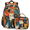 Multicolour 1, variant on Herdesigns Colorful Cat Large Backpack Set with Lunch Box Lightweight Water Resistant Travel Laptop Backpacks Casual Daypacks for Women Men