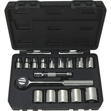 Klutch 1/2in.-Drive SAE Socket Set, 16-Pc.