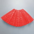 thumbnail image 3 of BiZtdJrK Womens Tutu Skirts Sparkly Mesh Elastic Waist Tulle Mini Skirt Glitter Pleated Dancing Ballet Skirts Summer Clothes Red Free Size, 3 of 4