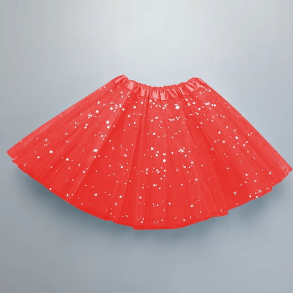 Wowcloth Women's Tutu Skirt with Star Sequins and Tulle Mesh, Puffy Ballet Skirt for Party and Dance