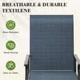 thumbnail image 3 of UDPATIO Outdoor Dining Chairs Set of 2, All Weather Swivel Patio Chairs, Outdoor Furniture for Backyard Deck, Navy Blue, 3 of 8