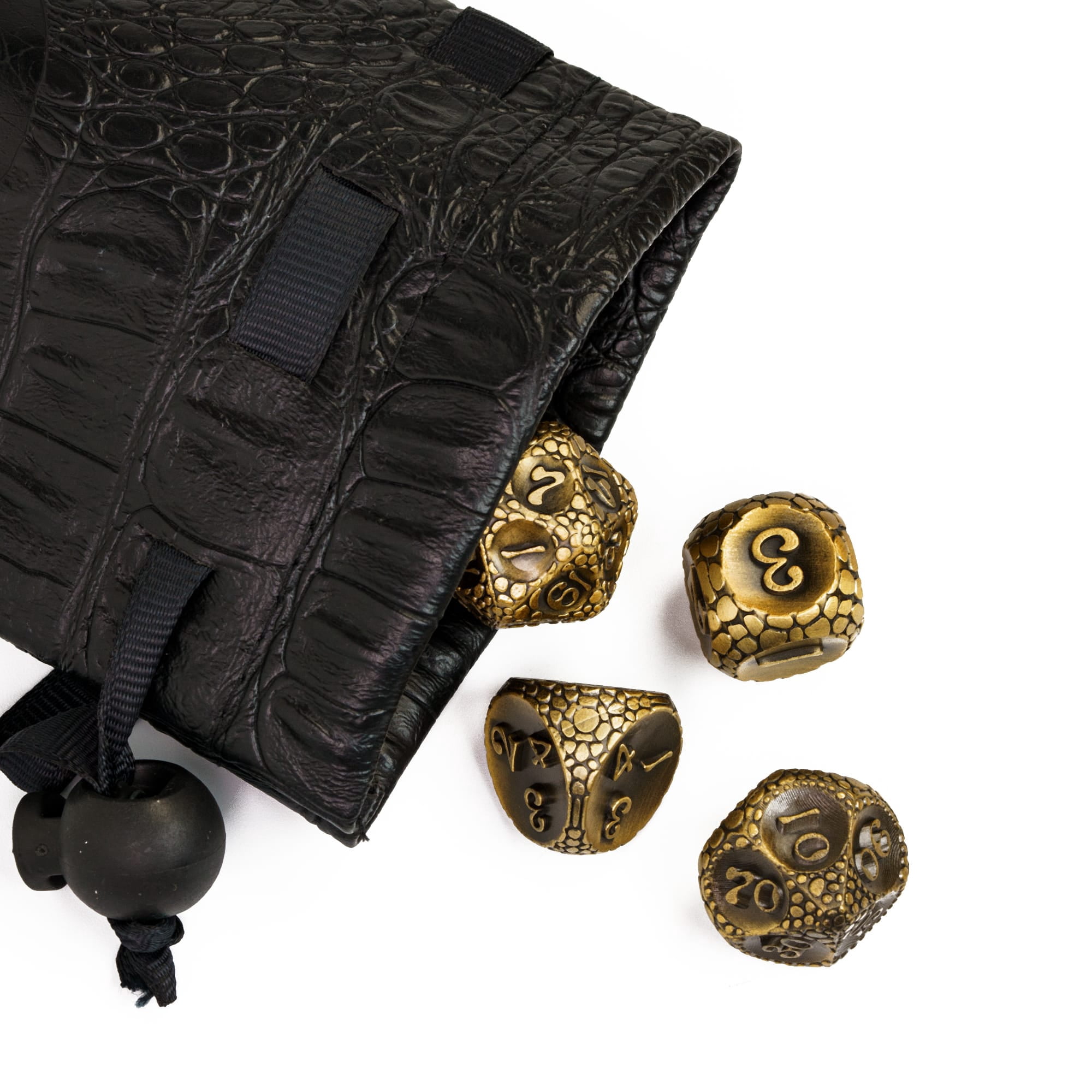 Cusdie 7-Die Metal DND Dice Set, Cobblestone Metal Polyhedral D&D Dice Setfor DND Dungeons and Dragons TTRPG Role Playing Games