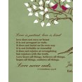 thumbnail image 2 of MuralMax Personalized Anniversary Family Tree Artwork - Love is Patient Love Is Kind Bible Verse - Unique Wedding & Housewarming Canvas Wall Decor Gifts - Color Green # 1 - Size 16 x 20, 2 of 6